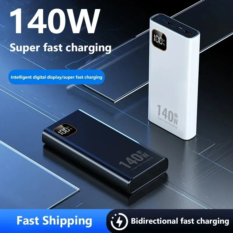 VIVO 140W 500000mAh Ultra Capacity Power Bank Super Fast Charging Portable Battery Charger For IPhone Samsung 2026 New