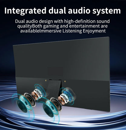 HGFRTEE 15.6 Inch Portable Monitor, FHD USB-C Mini HDMI External Second Screen, Gaming Extended Display for Laptop Mac PS4 PS5 Xbox