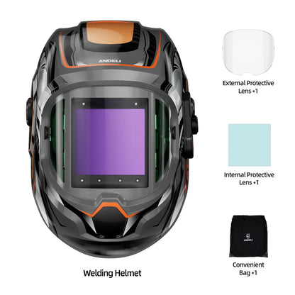 ANDELI automatisk svetsmask med true color och stort synfält