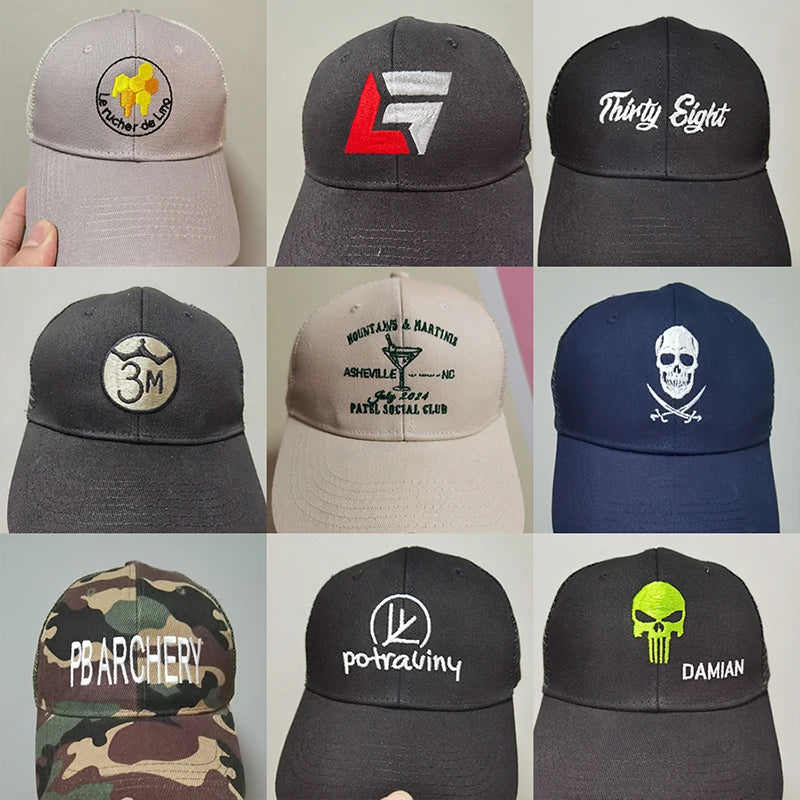 Professional Custom Logo Mesh Cap Sunscreen Sun Visor Cap Casual Sun Hat Designer Snapback Caps Printing Embroidery Baseball Cap
