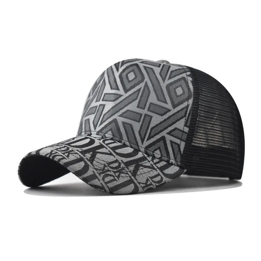 54-60Cm Adjustable New Thousand Birds Rhombus Plaid Baseball Men's and Women's Plaid Cap Plaid Fashion Hat Black Flat Brim Hat