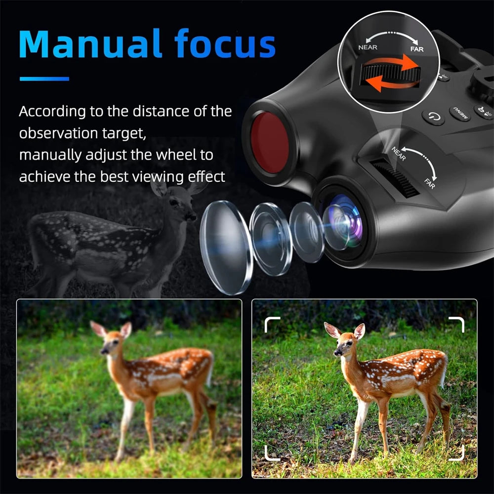 GTMEDIA N4 Night Vision Binoculars HD Infrared Night-Visions Goggles 300M Full Darkness Day/Night Use For Hunting Photos Videos