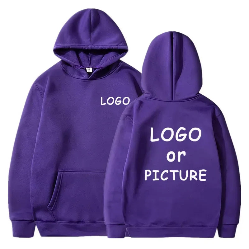 Hoodie Eget Logotyp & Tryck – Enfärgad | Reklamkläder & Streetwear