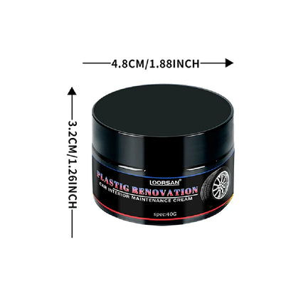 Car Plastic Polish Cream - Interior Restorer, Scratch Remover, Gloss Enhancer, Fading Prevention, Easy Repair Solution 40ml