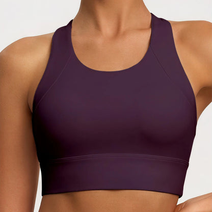 Dam Sport-BH Yoga Linne – Halterneck Inbyggda Kuddar Högintensiv StötDämpning Tennis, 5 Färger S–XXL