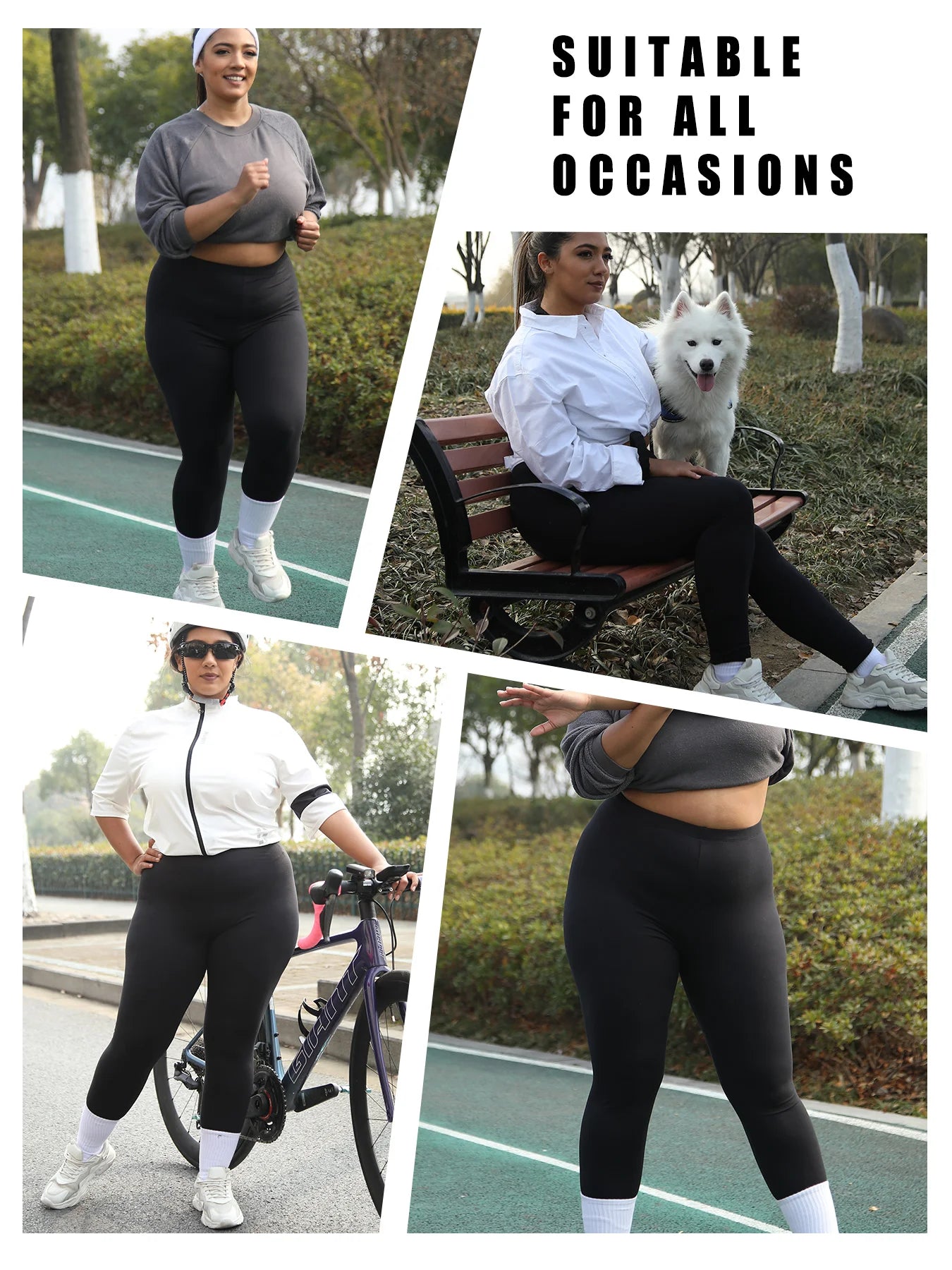 Plus Size Super Soft Sport Leggings For Women No See Through Workout Running Yoga Athletic Running Leggings