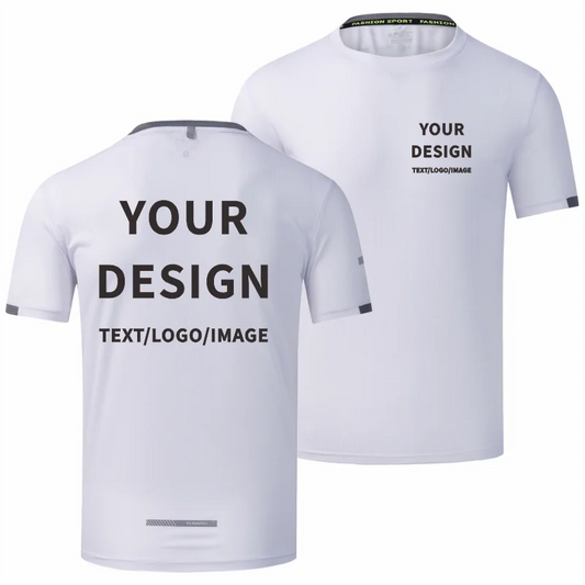 T-shirt med Eget Tryck eller Brodyr – Snabbtorkande Sport & Reklamplagg S–5XL (Asian)