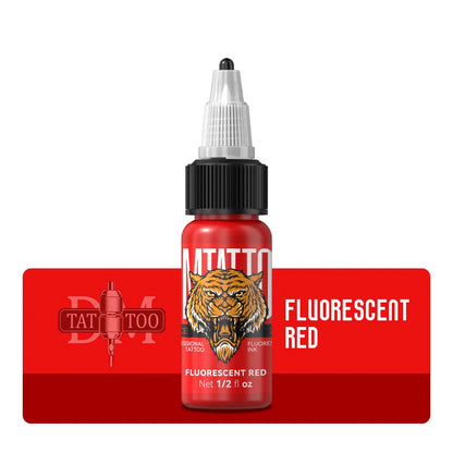 DM Fluorescent Tattoo Ink 15ml 1/8PCS Color Professional Beauty Paints Natural Plant Extract Pigment Body Painting Tattoo Ink