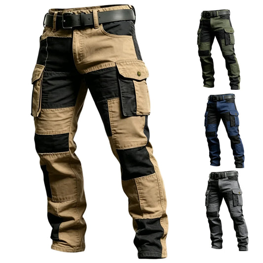 Herr Taktiska Cargo Joggers Bomull – Flera Fickor Casual Arbetsbyxor Året Runt, 4 Färger S–3XL
