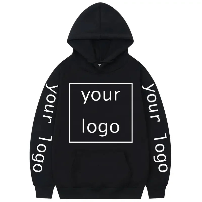 Zip-up Hoodie med Eget Tryck – Fleece, Huva & Dragkedja | S–XXXL