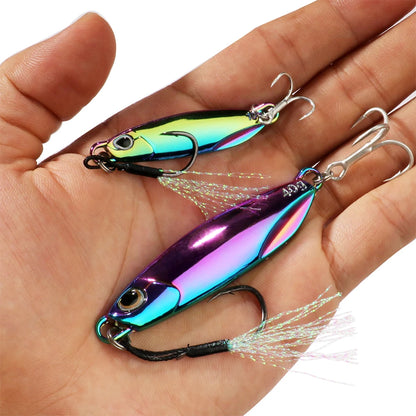 Metal Jig Fishing Lure 10g 20g 30g 40g Shore Casting Swimbait Spoon Spiner Laser LAKE Pesca Ocean Tackle Wobbler Artificial Bait