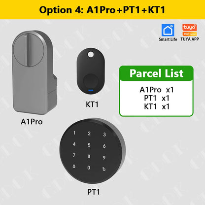 CDOK A1Pro Tuya Bluetooth Smart Lock Is Installed on the Traditional Door Lock Manual Knob to Achieve Smart Unlocking