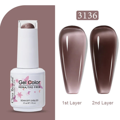 Clou Beaute Transparent French Gel Polish Translucent Nude Pink Red Jelly Glass Milky White Varnish Rainbow Color Nail Art