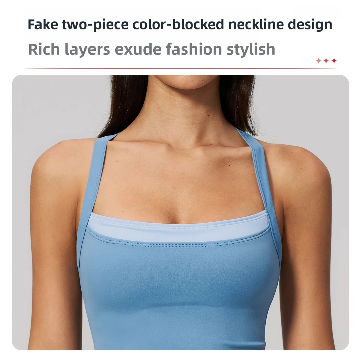 Women Criss Cross Back Yoga Tank Top Push Up Sports Bra Fitness Running Workout Gym Vest Color Block Sport Underwear Crop Top