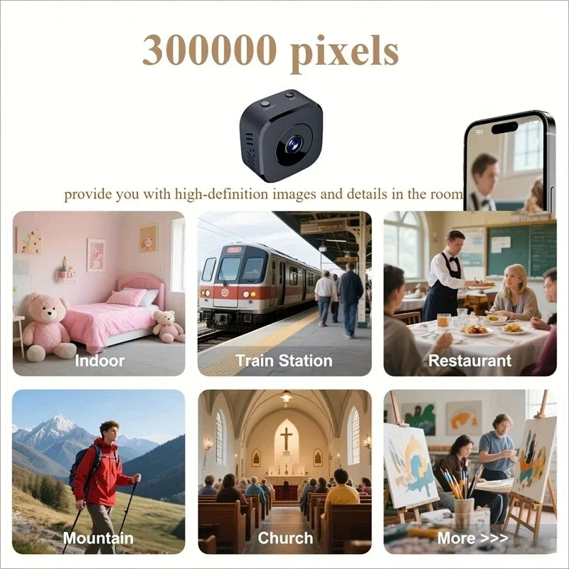 Wi‑Fi-övervakningskamera med rörelselarm och mörkerseende