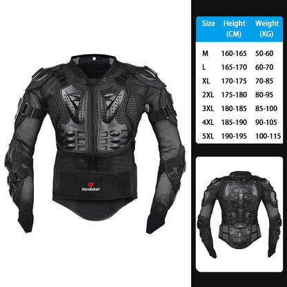 Motorcycle Armor Anti-Fall Wear-Resistant Motorbike Body Armor Jackets Motocross Riding Equipment Back Chest Protector S-5XL