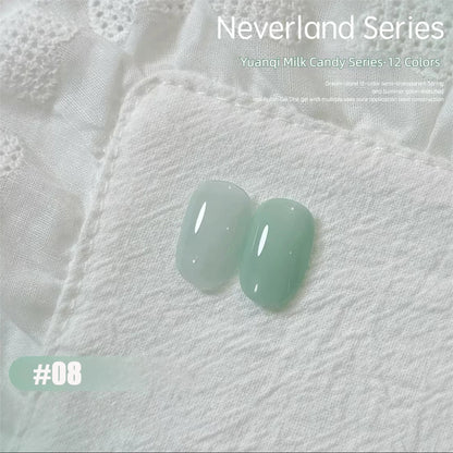 MAINEL 1-12Pcs Fashion Nude Shiny Soak Off UV Gel Nail Gel Polish Cosmetics Nail Art Nails Gel Polish Tips Nail Varnish