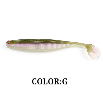 Supercontinent A ShadTeez T-tail 50mm 70mm 100mm Pike Zander Predator Fishing 3d eyes Soft lure Fishing lures
