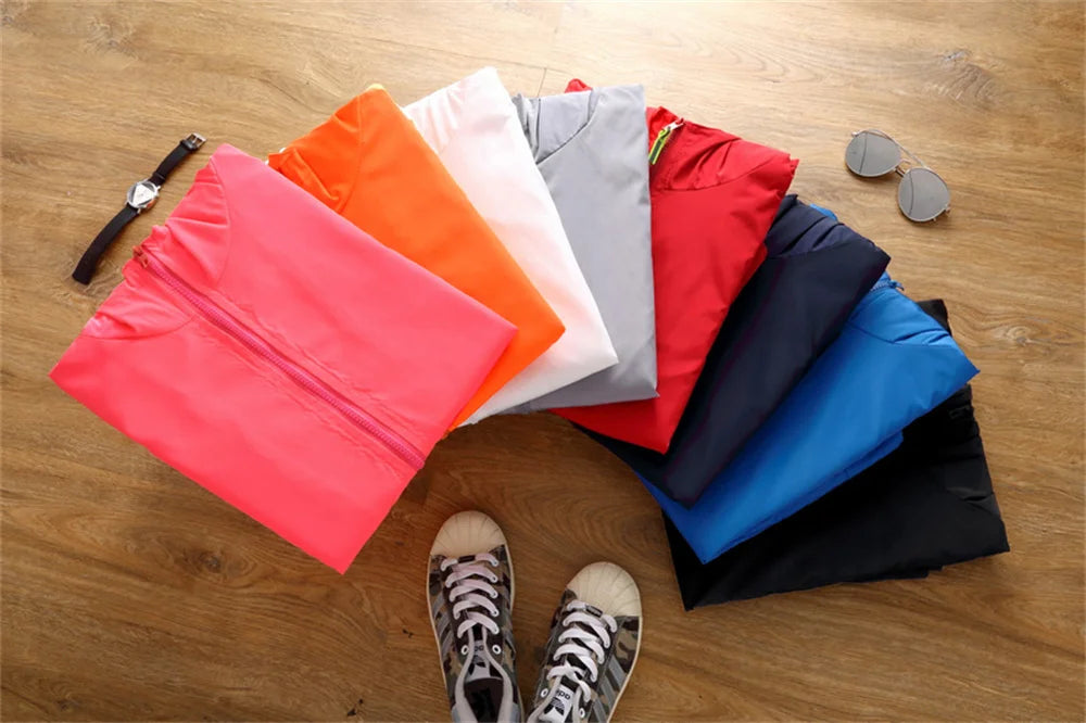 Racingjakka för Herr – Tunn Polyesterjakka med Dragkedja, Casual Sportswear i 10 Färger och Storlekar S–7XL