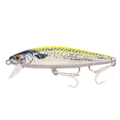 B&U Sinking Sea Fishing Minnow Lure  Long Cast Hard Bait with Sharp Treble Hooks, Saltwater Lures for Sea Bass Pike