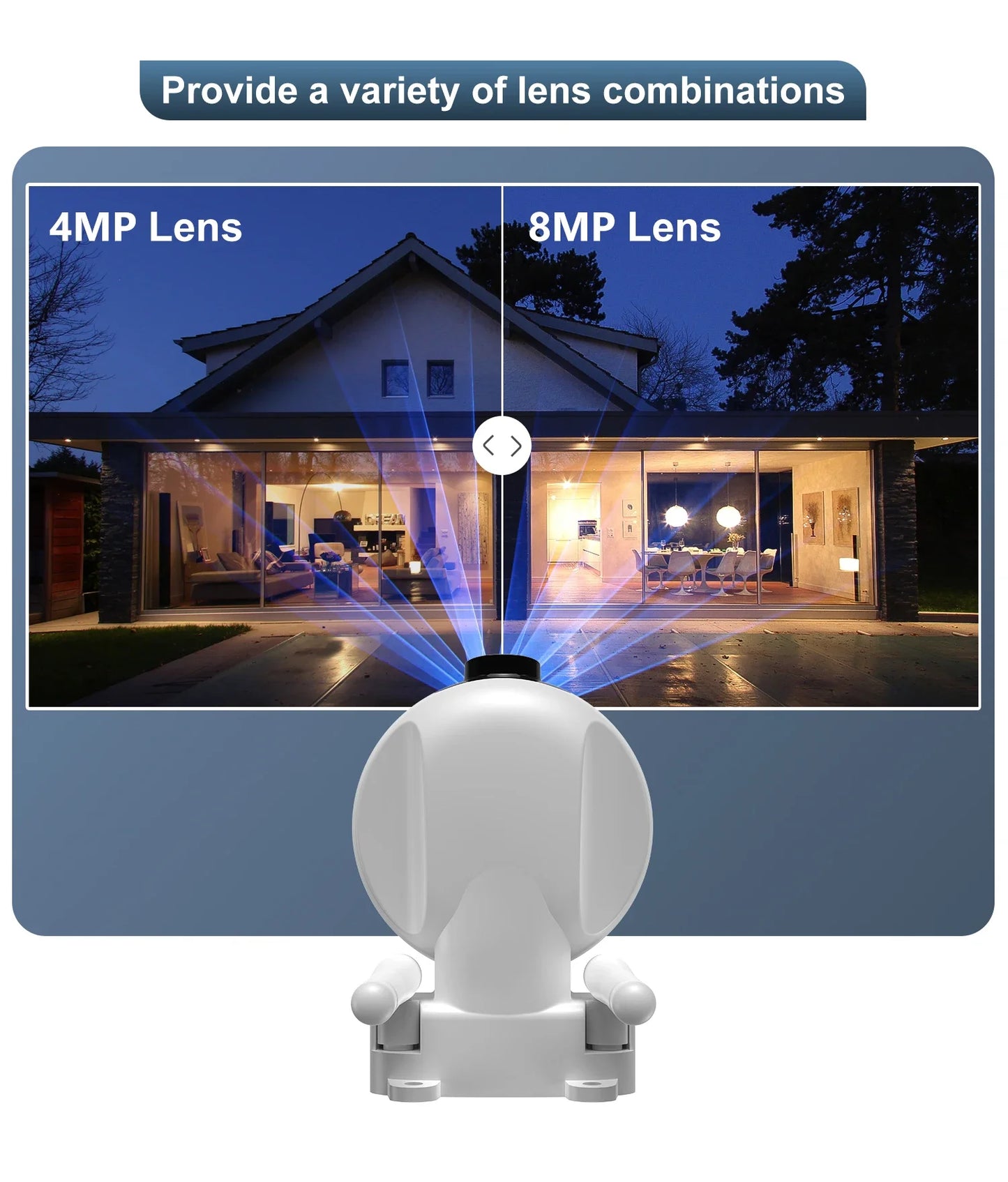 8MP Wifi Wireless Security Surveillance PTZ Camera 2 Lens 8X Zoom Camera 5MP Tracking Two-way Audio Night Color Pet Baby Monitor