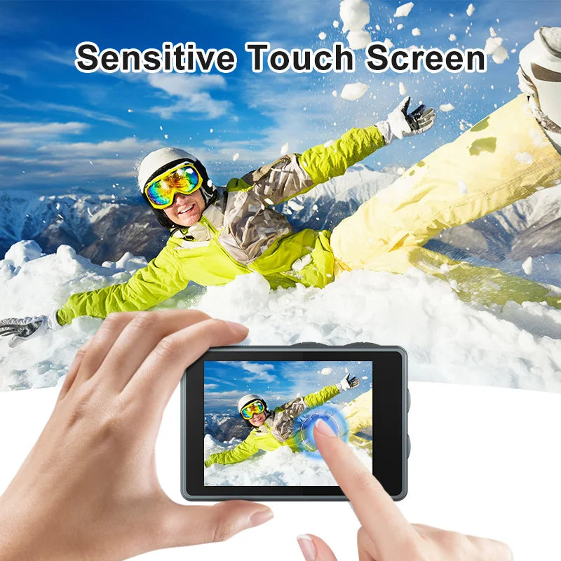 5K Action Camera 4K60FPS 2.0 Inch Touch Screen WiFi 170 ° Wide Angle 30M Waterproof Bicycle Motorcycles Sports Cameras