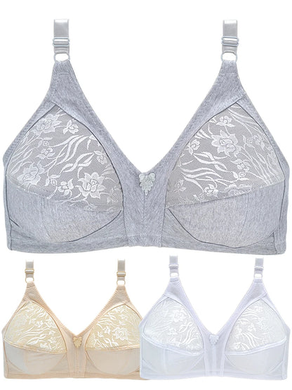 Plus Size Lace Bras For Women Sexy Brassiere Thin Wireless Lingerire Comfortable Underwear