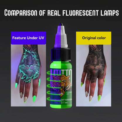 DM Fluorescent Tattoo Ink 15ml 1/8PCS Color Professional Beauty Paints Natural Plant Extract Pigment Body Painting Tattoo Ink