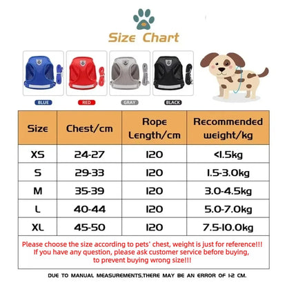 Sele- & Koppelset för Katt & Liten Hund – Justerbart, Reflekterande & Rymningssäkert