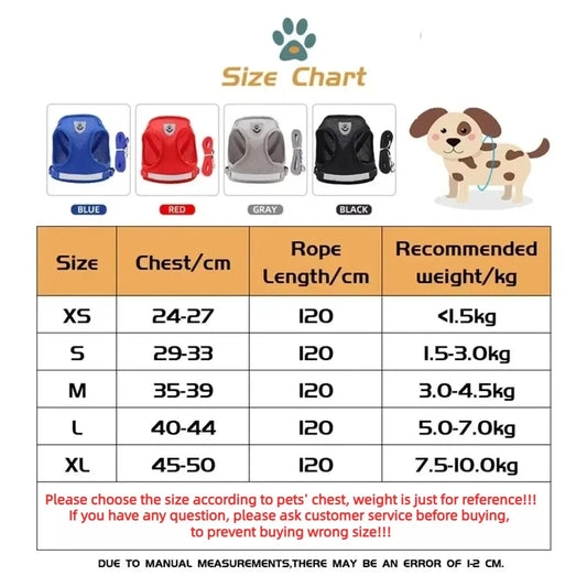 Sele- & Koppelset för Katt & Liten Hund – Justerbart, Reflekterande & Rymningssäkert