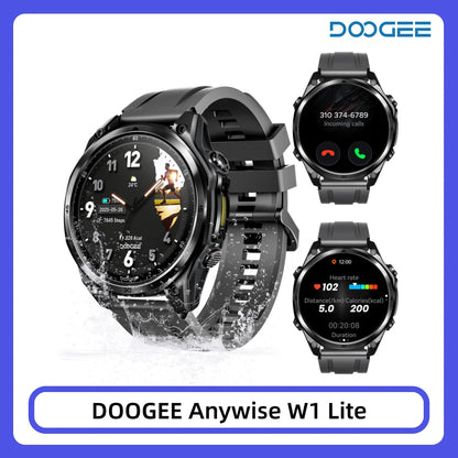 DOOGEE Anywise W1 Lite Smartklocka – 5ATM Vattentålig, 178 Sportlägen, Puls & SpO₂, EU-lager