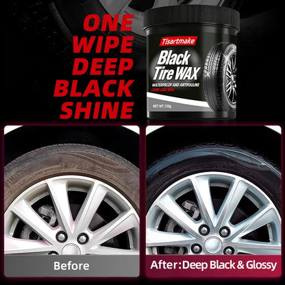 150g Tire Shine & Retread Wax - Durable Anti-Aging Gloss Enhancer for Car Tires, Blackening Care Agent