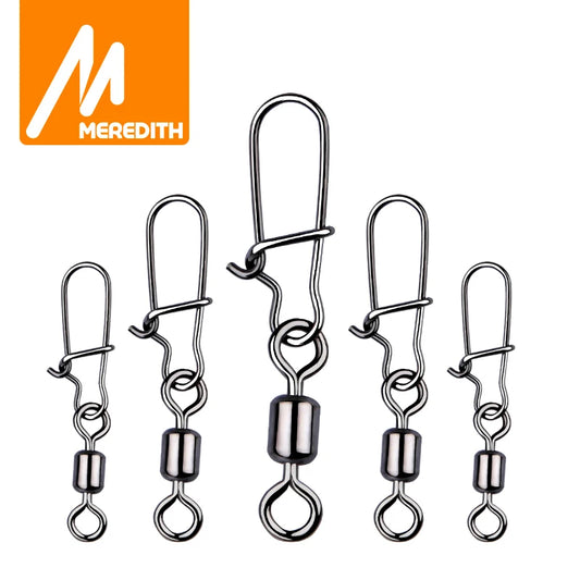 MEREDITH 50-pack Duo-Lock Snap Swivel Fisketillbehör