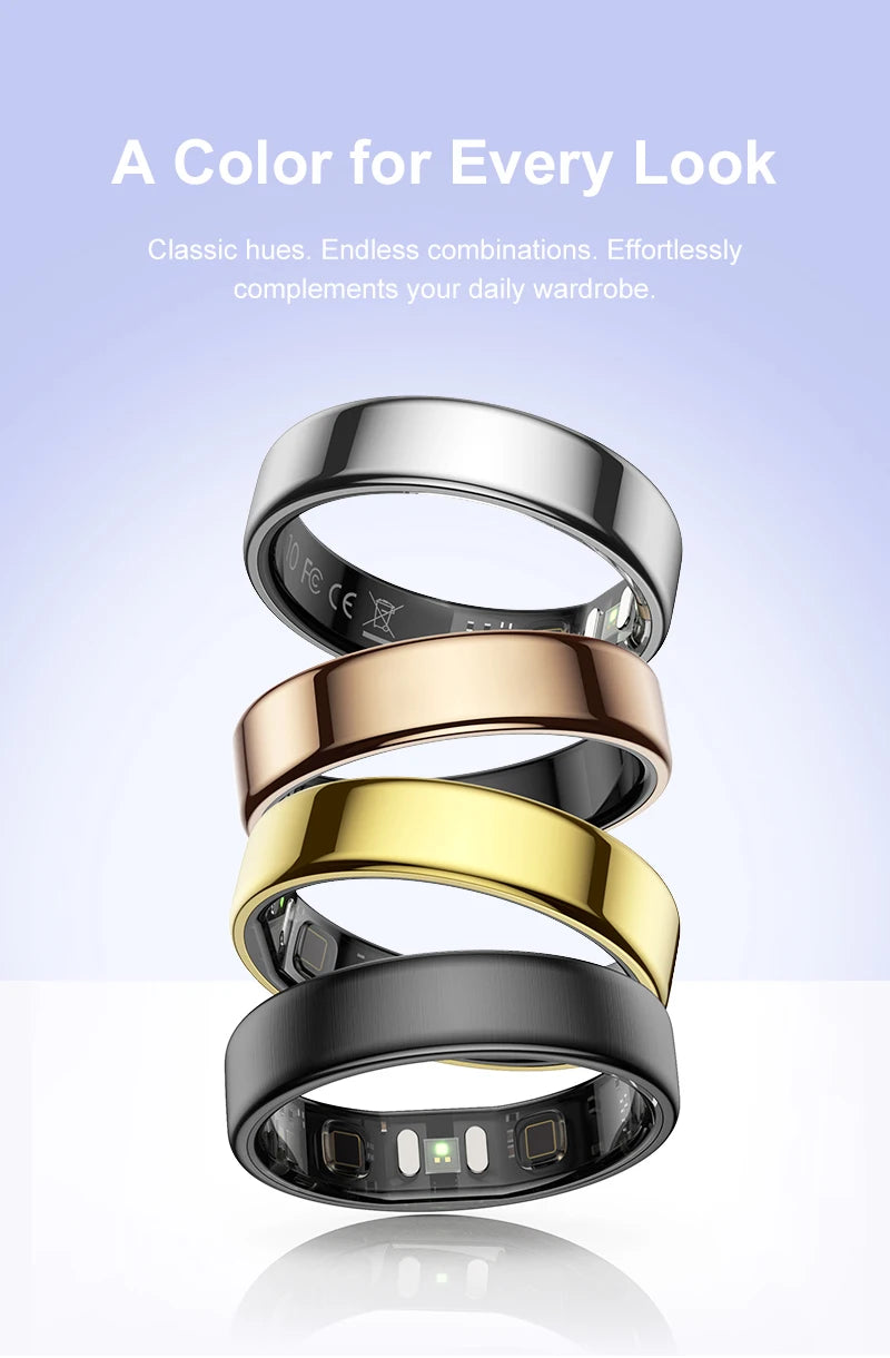 R21 Smart Ring Men Women Ultra-thin 5ATM Waterproof Sport Fitness Tracking AI Health Analysis Heart Rate Blood Oxygen Monioring