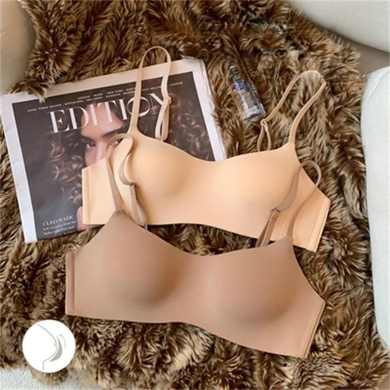 Seamless Bras For Women Small Chest Bralette 1/2 Cup Non-Wire Push-Up Bra Fixed Pad Soft Underwear Sexy Lingerie Intimates S-XL