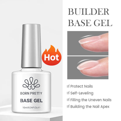 BORN PRETTY Super Top Coat and Base Gel Nail Polish for Gel Polish Semi-permanent Varnish Rubber Top Coat 10ml Nail Supplies