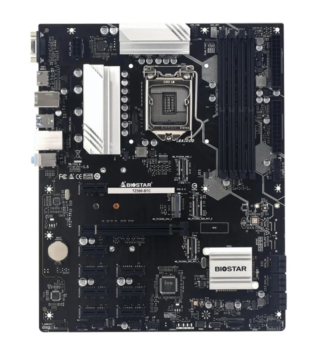 Z590 TZ590-BTC BIOSTAR Motherboard LGA 1200 CPU Support 10th 11th Gen I9-11900K I7-11700K I5-10400 I9-10900K DDR4 I9-11900K ATX