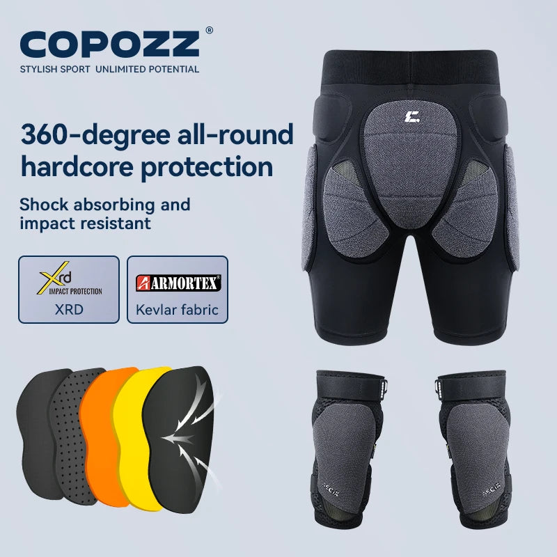 COPOZZ Unisex Skyddsshorts för Sport