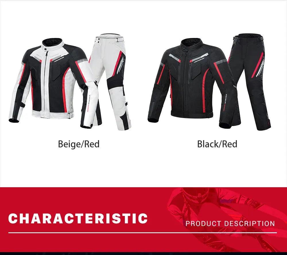 Men's Motorcycle Jackets Anti-fall Wear-resistant Motorbike Jacket With 5pcs Protector Motocross Racing Clothing Protection