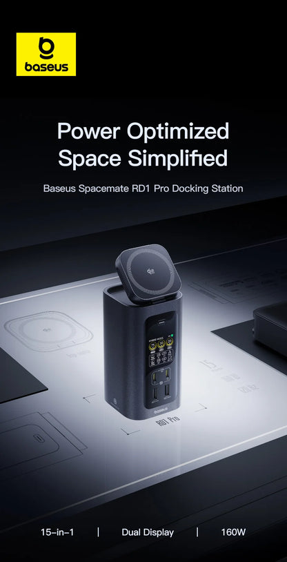 Baseus Spacemate RD1 Pro USB-C-docka – 11/12/15-i-1