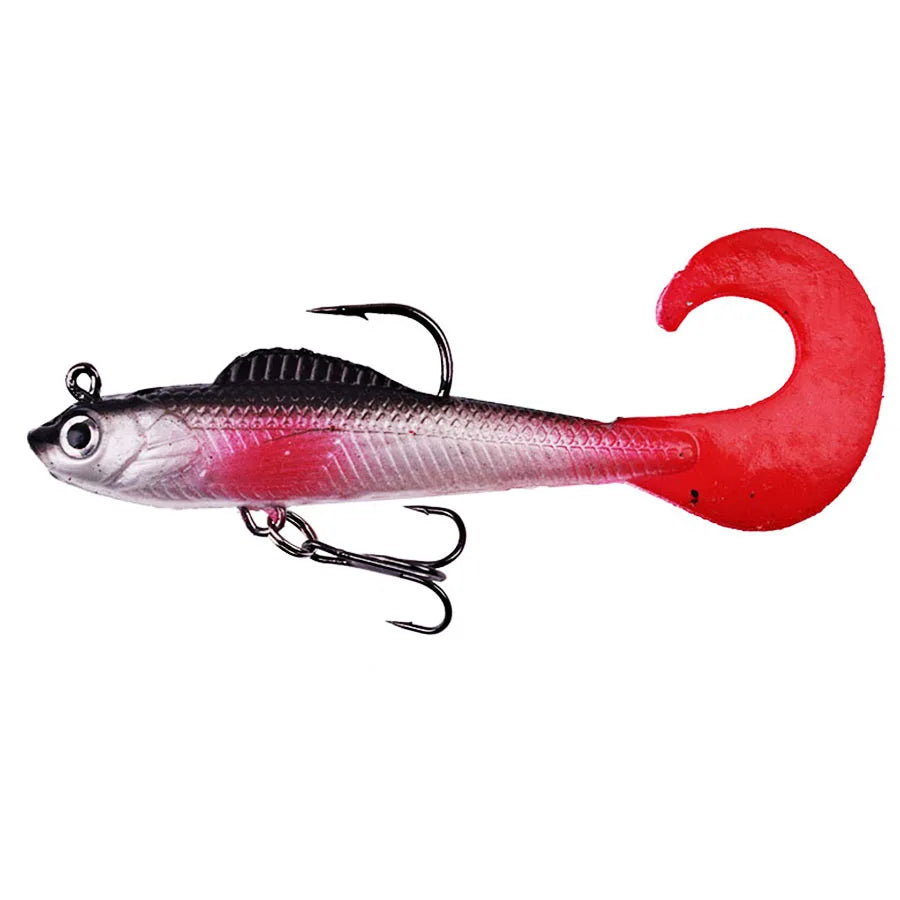 6PCS Wobblers Artificial Baits Fishing Tackle Soft Silicone Bait For Sea Bass Spoon Pike Carp Fishing Lures Swimbait