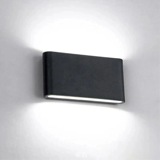 Modern LED Vägglampa Upp & Ned – IP65, Aluminium, Vit/Svart, 6W/12W, Varmvit/Neutral/Kallvit, 85–265V