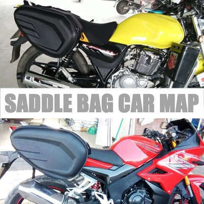 Expanderbara sidoväskor för motorcykel – modell 9001, svart