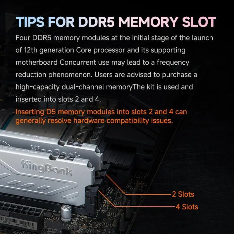 KingBank KJXS DDR5 RAM 8GB/16GB Kit (2x8GB) 6000MHz Desktop Memory CL36-36-36-80 XMP 3.0/AMD EXPO High-Speed Computer RAM