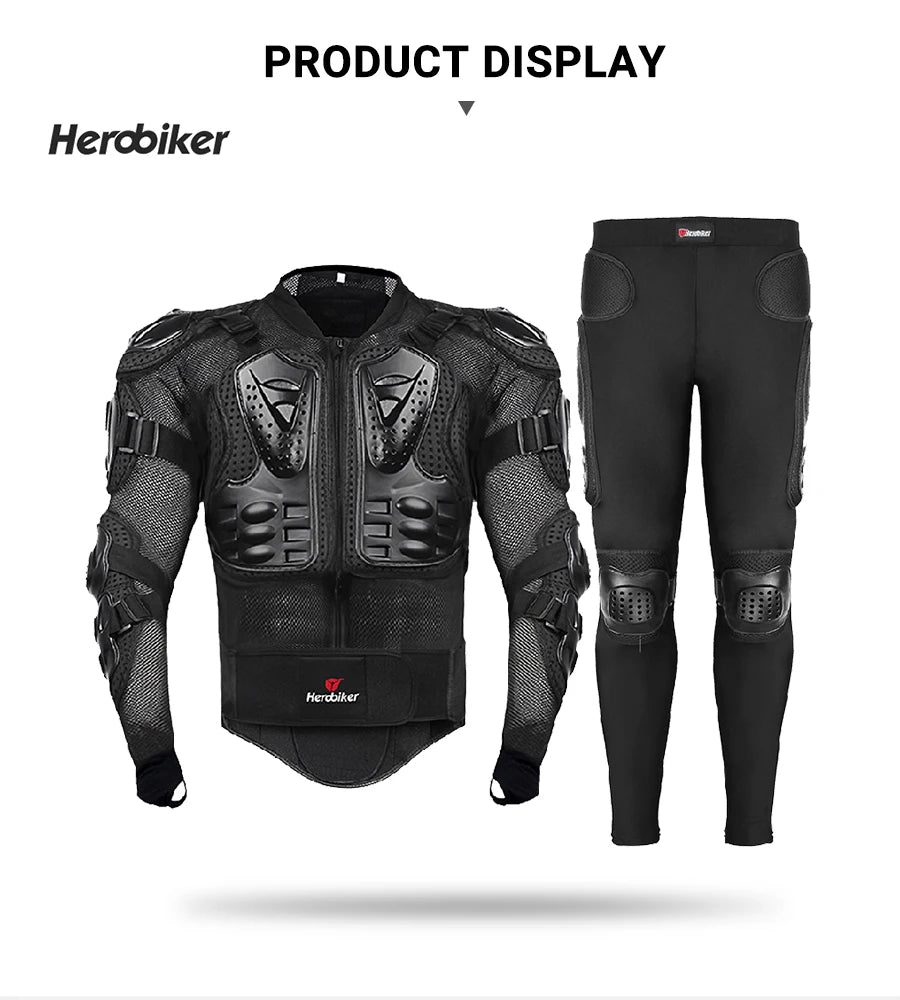 HEROBIKER Motorcycle Jacket Men Body Armor Motorcycle Armor Moto Motocross Racing Jacket Riding Motorbike Moto Protection  S-5XL