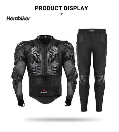 HEROBIKER Motorcycle Jacket Men Body Armor Motorcycle Armor Moto Motocross Racing Jacket Riding Motorbike Moto Protection  S-5XL