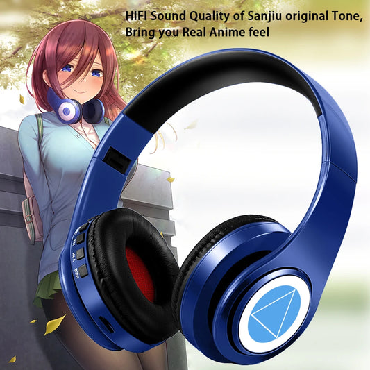 Anime Headset Bluetooth 5.0 – Nakano Sanjiu Genshin Bocchi JJK Cosplay 40mm 20h TF FM CE/FCC/RoHS PC Mobil 18 Varianter