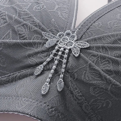 New Bra Women Comfortable Breathable Large Size Underwear 36-50 B C Cup Without Steel Ring Push up Brassiere Lady Lingerie