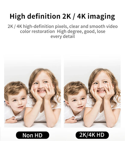 USB-webbkamera med mikrofon och utfyllnadsljus – 2K/4K-val