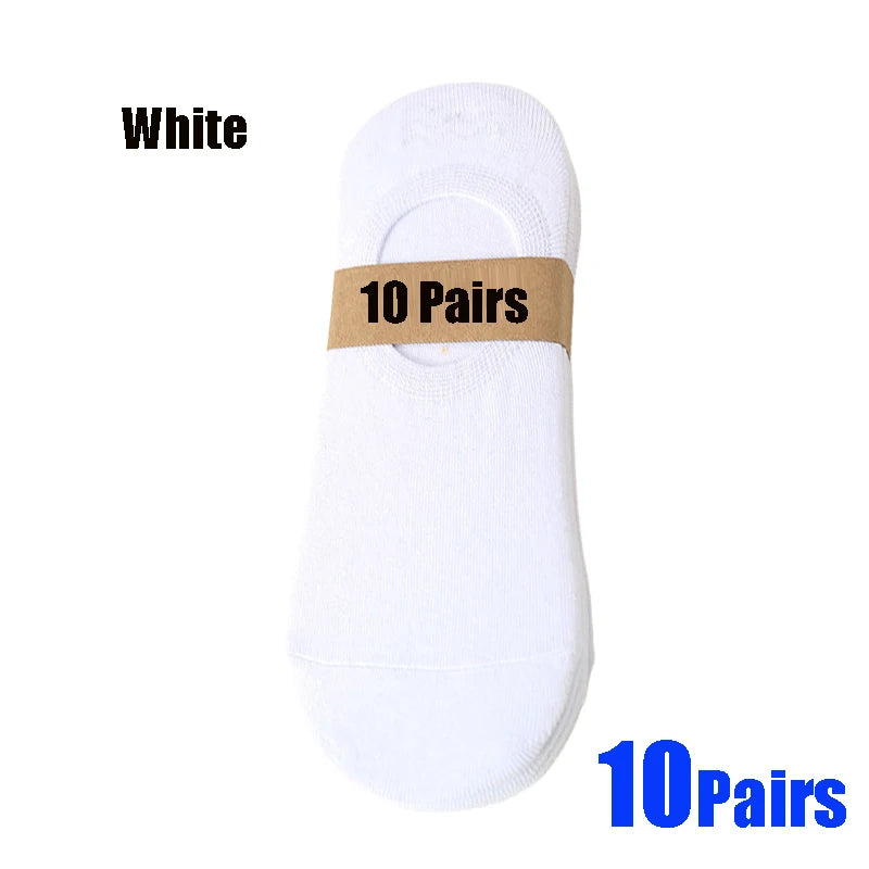 Osynliga Båtsockor Unisex 5/10/20-pack – Andningsbara No-Show Strumpor, Flera Färger